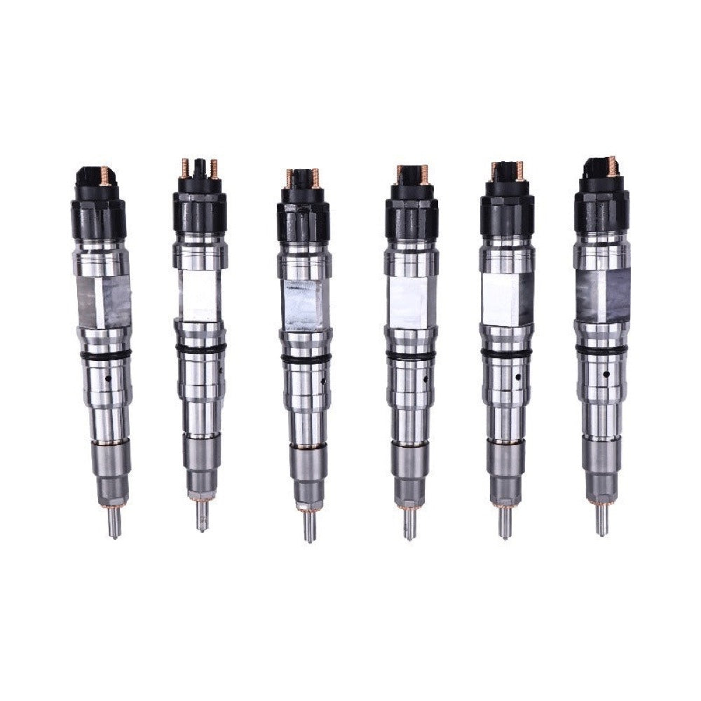6 Pieces Fuel Injector 0445124013 0445124012 compatible with International Engine MaxxForce 11 13 Truck 7600 8600 LoneStar